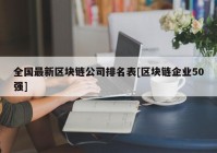 全国最新区块链公司排名表[区块链企业50强]