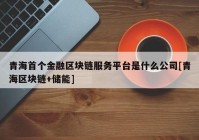 青海首个金融区块链服务平台是什么公司[青海区块链+储能]