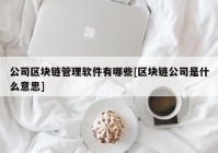 公司区块链管理软件有哪些[区块链公司是什么意思]